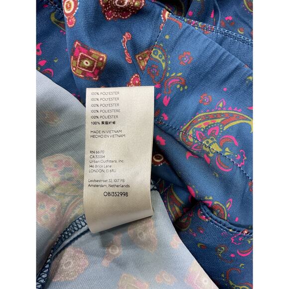 Free People 'Sylvie' Blue Long Sleeve Button Down Mini Dress Size S - Picture 5 of 5